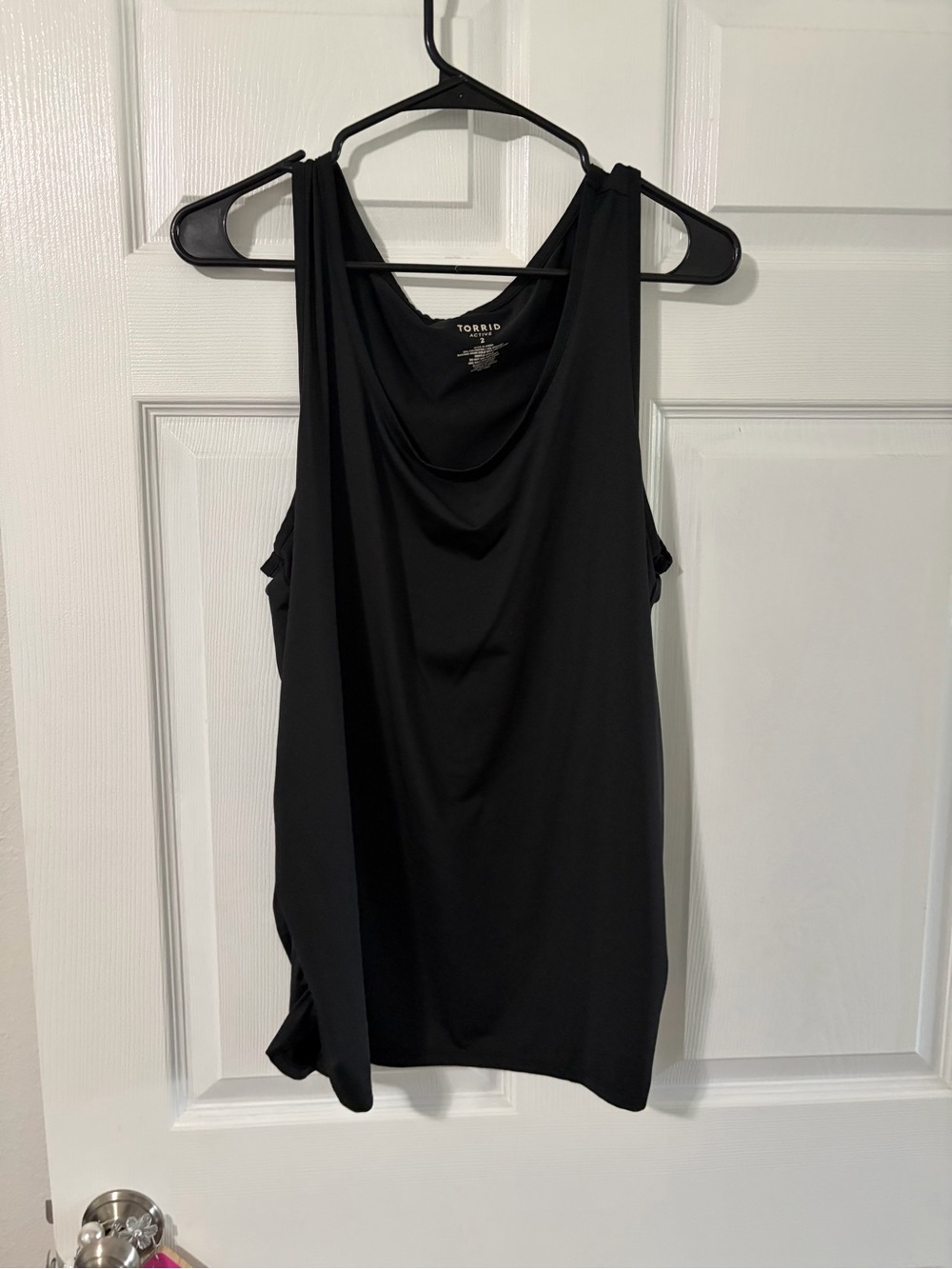 torrid Black Drape Neck Tank Top